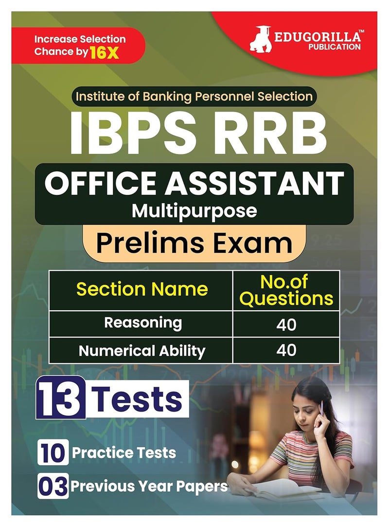 EduGorilla IBPS RRB Office Assistant Prelims Book 2024 (English Edition) - 10 Full Length Mock Tests and 3 Previous Year Papers with Free Access to Online Tests  - Image 1