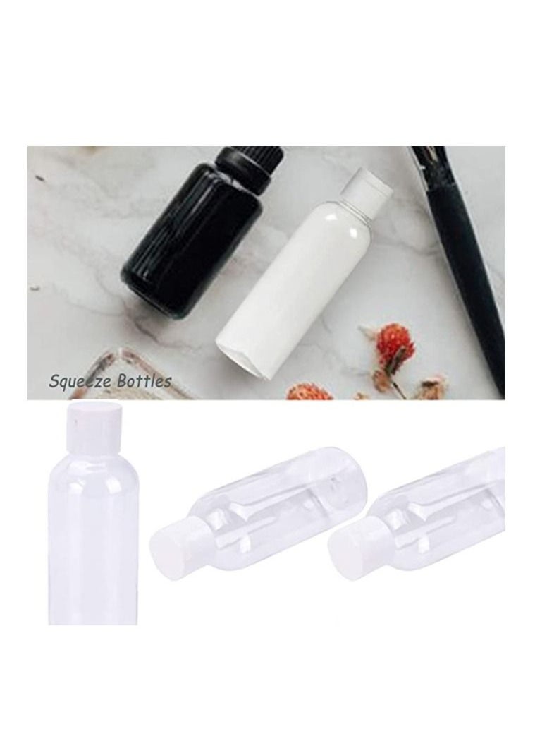 Excellence 4 Pack 100ML Empty Clear Plastic Squeeze Bottles with Disc Top Flip Cap Travel Bottle BPA-Free Containers For Shampoo, Lotions Liquid Body Soap cream - pzsku/ZDF21E032F24C63E3AA4BZ/45/_/1661531827/0eeb2a0b-c498-4029-922c-02845c023daa