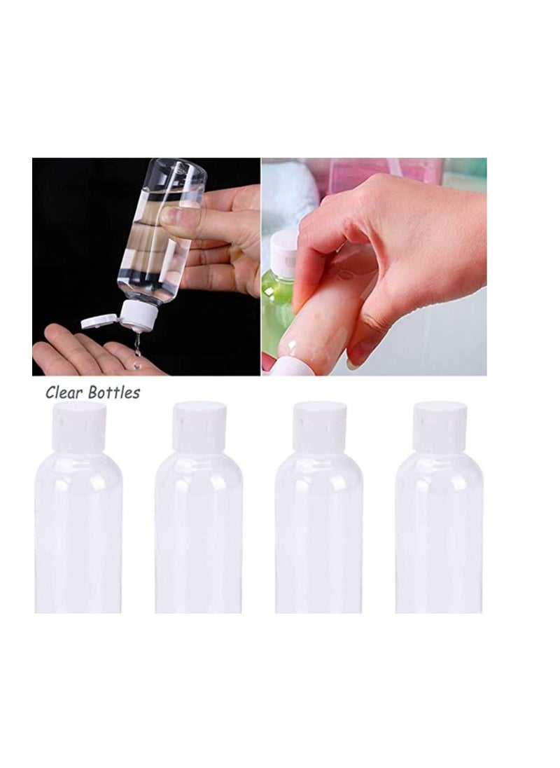 Excellence 4 Pack 100ML Empty Clear Plastic Squeeze Bottles with Disc Top Flip Cap Travel Bottle BPA-Free Containers For Shampoo, Lotions Liquid Body Soap cream - pzsku/ZDF21E032F24C63E3AA4BZ/45/_/1661531827/cecca3dc-7a17-4e7a-9f02-4440db750588