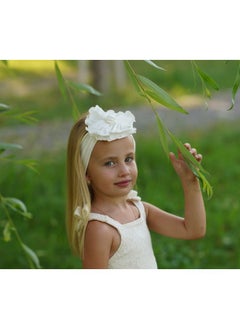 Baby Girl Headbands-Newborn, Infant, Toddler Cotton Soft Handmade Hairbands with Big Flower Child Hair Accessories Baby Shower Birthday Gift (White, 0-6 Month) - pzsku/ZDF21E623D143598103E6Z/45/_/1737032090/a839a07f-b1dd-4e12-bd23-257c1cf6e6ed