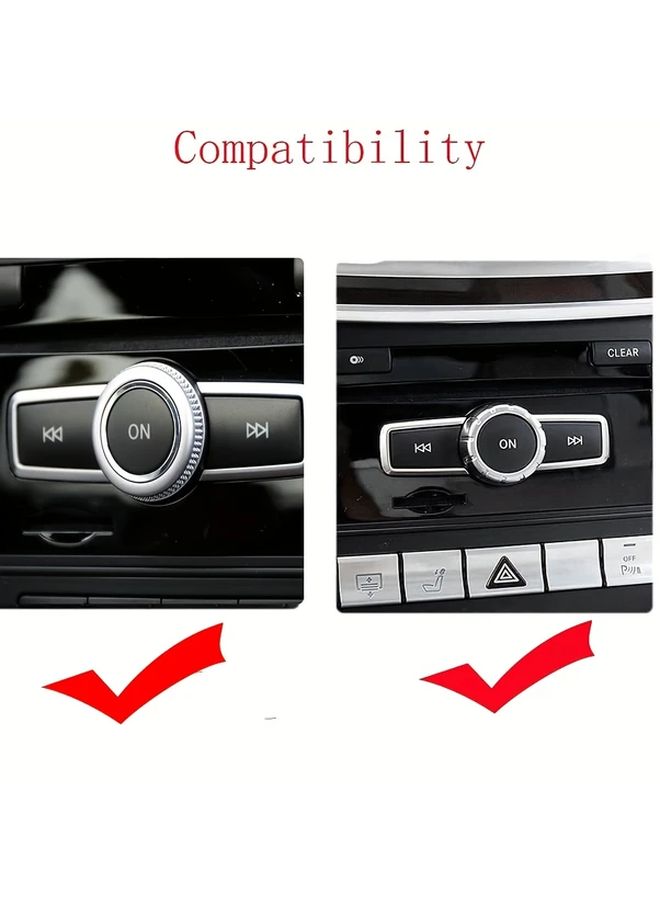 2 Pcs Alloy Bling Volume Knob Cover Fit For C Class E Class Cla Cls Gla Gle Glk Gls Slc Auto Interior Accessories Multimedia Sound Knob Covers Rhinestone - Image 5