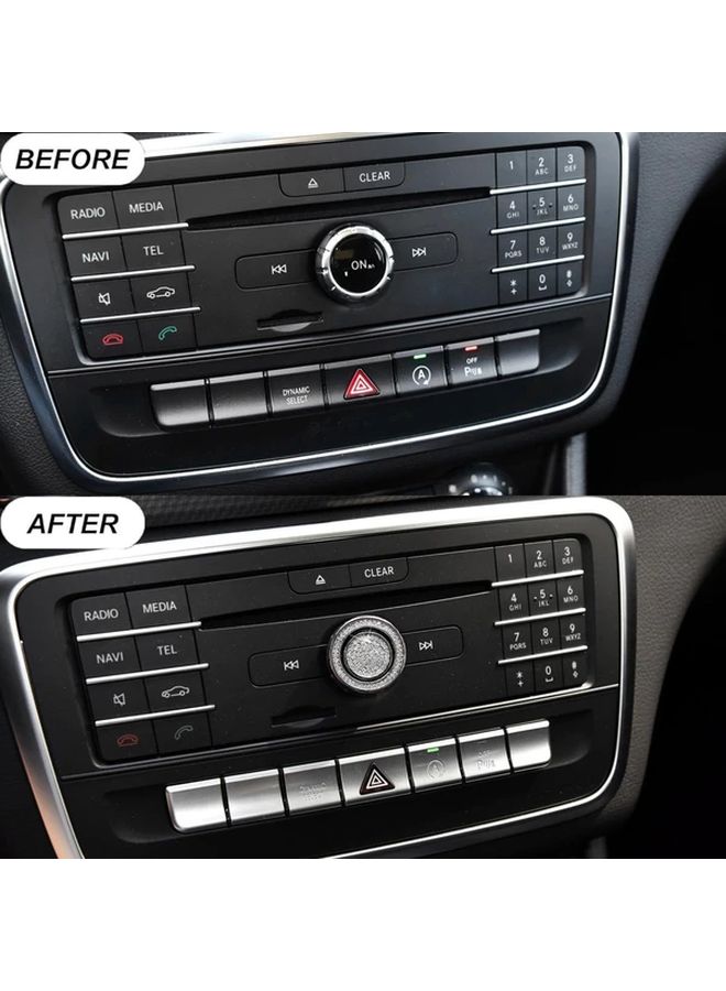 2 Pcs Alloy Bling Volume Knob Cover Fit For C Class E Class Cla Cls Gla Gle Glk Gls Slc Auto Interior Accessories Multimedia Sound Knob Covers Rhinestone - Image 4