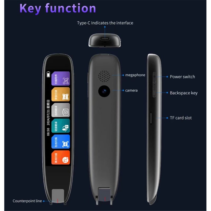S65 Pro International Edition Scan-to-Translate Pen Dictionary Pen | Text Scanning, Reading & Translation Device 10 Offline Modes | 142 Online Scanning & Translation Modes - Image 2