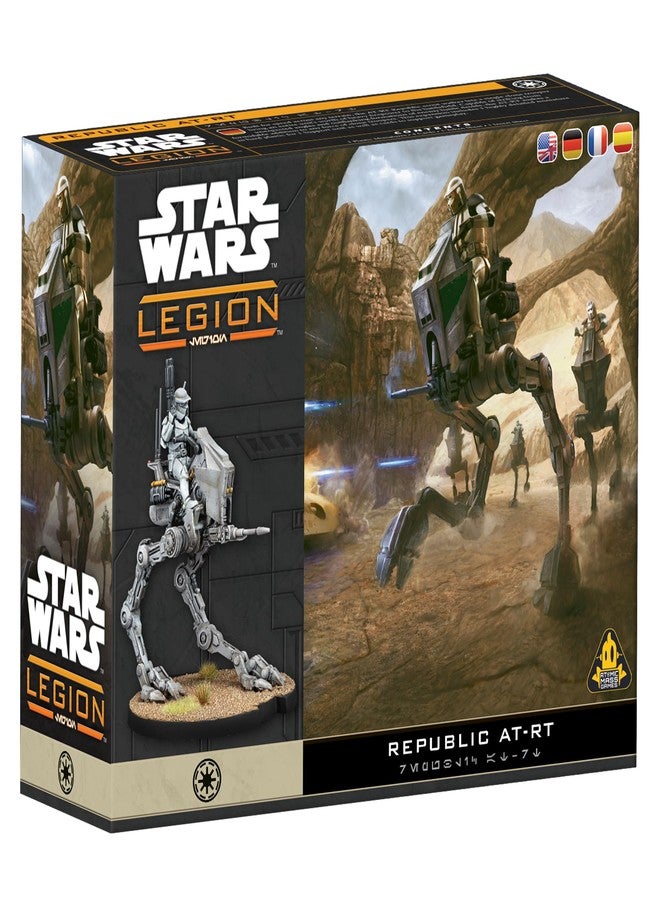 أسمودي لعبة Asmodee Star Wars: Legion Republic AT-RT - لعبة مجسمات مصغرة، لعبة استراتيجية للأطفال والكبار، من عمر 14 عامًا فما فوق، لاعبان، مدة اللعب 3 ساعات - Image 1