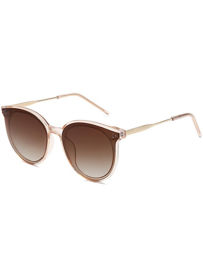 Sojos Classic Oversized Round Sunglasses Womens Mens Trendy Large Frame Sunnies Sj2068 Clear Brown Gradient Brown  - Image 1