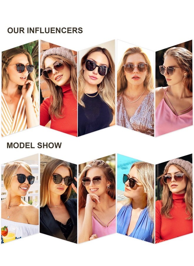Sojos Classic Oversized Round Sunglasses Womens Mens Trendy Large Frame Sunnies Sj2068 Clear Brown Gradient Brown  - Image 3