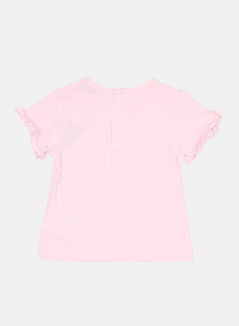 Panco Baby Girls STAR LIGHT T-Shirt with Print Detail - Image 2