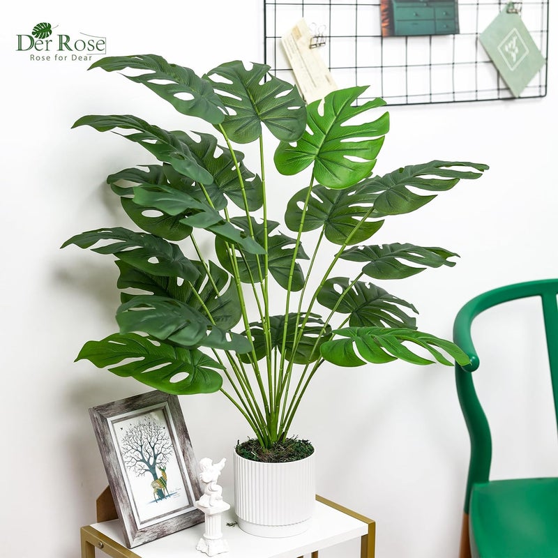Der Rose Artificial Plants Artificial Plants Tall 71cm Adjustable Artificial Monstera Plants for Indoor and Outdoor, Home Bedroom Living Room Bathroom - Image 5