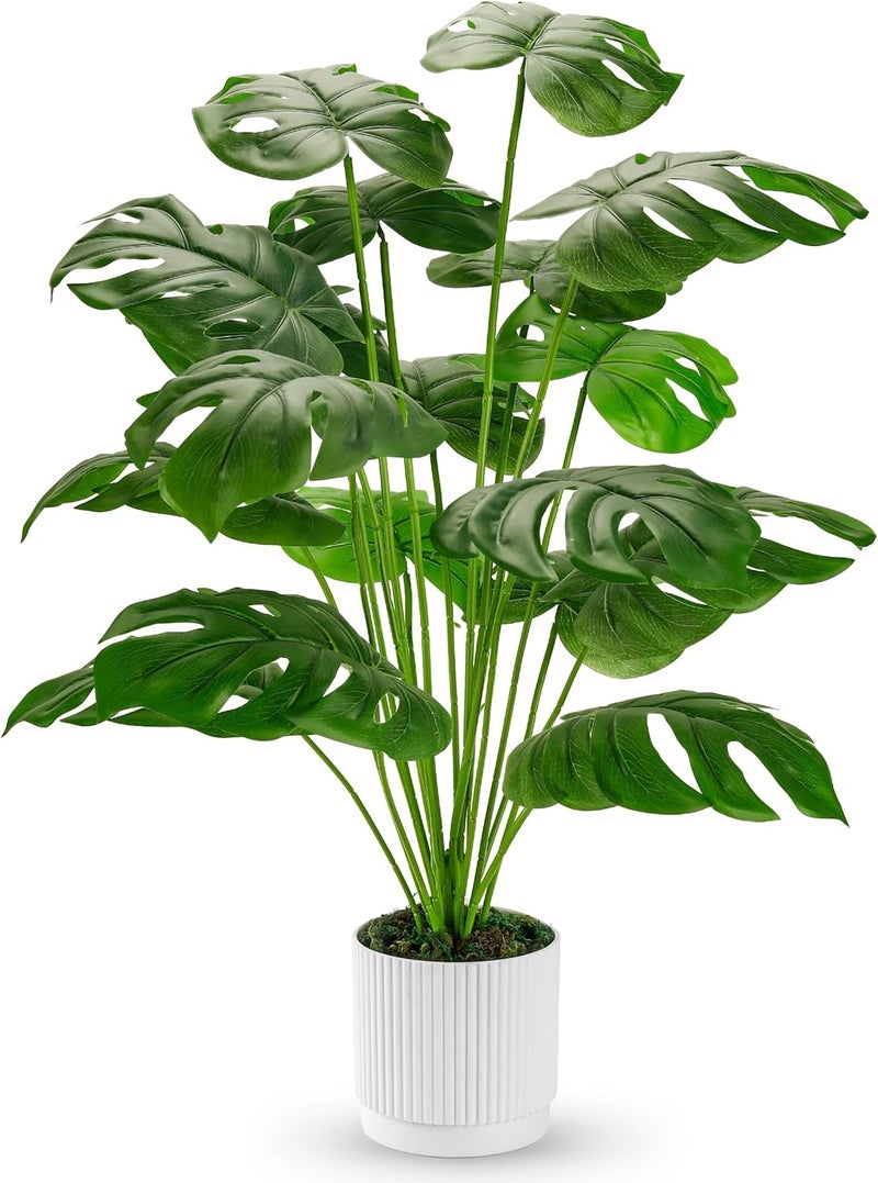 Der Rose Artificial Plants Artificial Plants Tall 71cm Adjustable Artificial Monstera Plants for Indoor and Outdoor, Home Bedroom Living Room Bathroom - Image 1