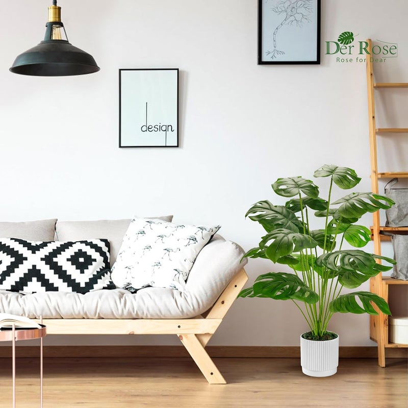 Der Rose Artificial Plants Artificial Plants Tall 71cm Adjustable Artificial Monstera Plants for Indoor and Outdoor, Home Bedroom Living Room Bathroom - Image 2