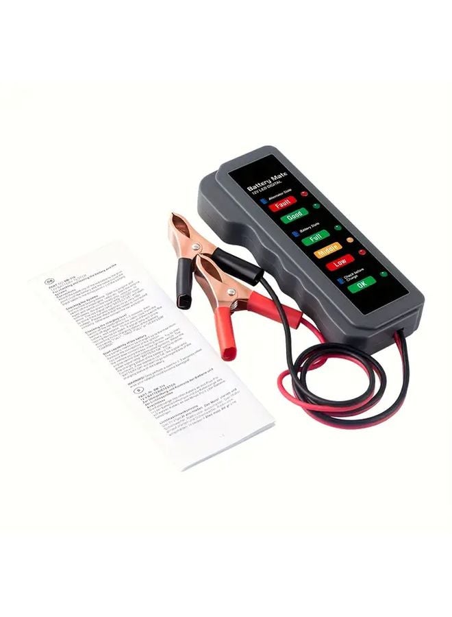 Gray Mini Car Battery Tester Digital Display 12V 36V Portable Engine Testing Device Auto Motorcycle Battery Condition Checker - Image 4