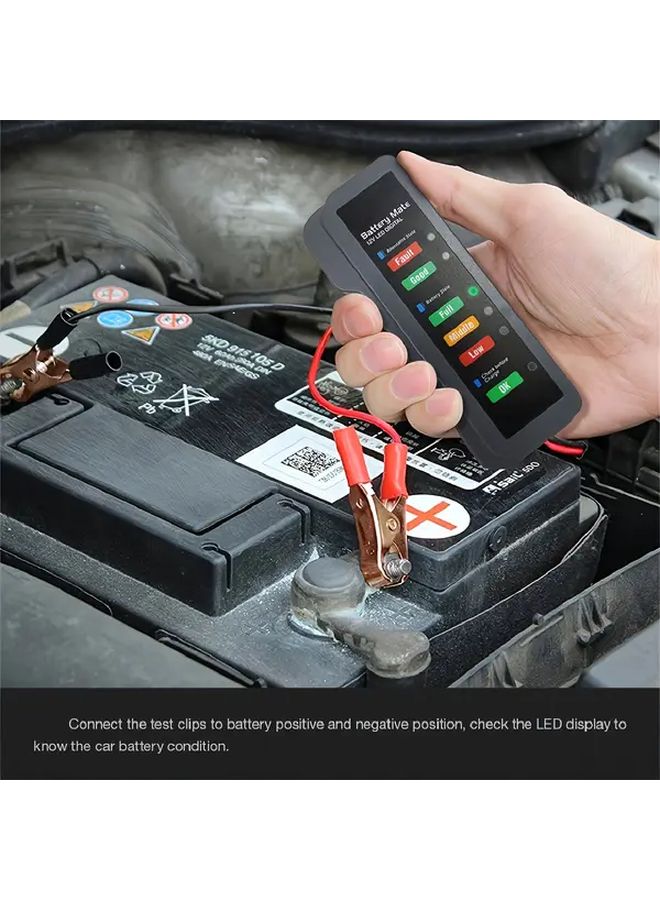 Gray Mini Car Battery Tester Digital Display 12V 36V Portable Engine Testing Device Auto Motorcycle Battery Condition Checker - Image 5