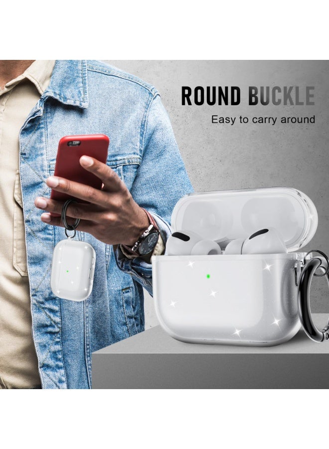 Arabest حافظة AirPods Pro 3 (2025) مع مجموعة تنظيف، غلاف سيليكون ناعم لطيف متوافق مع حافظة AirPods Pro الجيل الثالث مع حلقة مفاتيح للنساء والرجال مع حلقة مفاتيح لحافظة Airpod Pro (2025) - لامع - Image 3