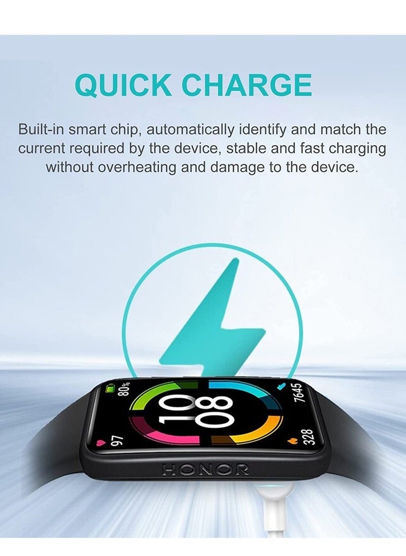 شاحن متوافق مع ساعة هواوي واتش فيت، كابل شحن USB قاعدة حامل محول لساعة هواوي باند 6 (أسود) - Image 2