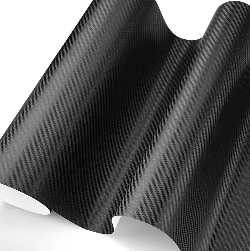 CVANU 12''x60'' 3D Black Carbon Fiber Vinyl Car Wrap Sheet Roll Film Sticker Decal - Image 3