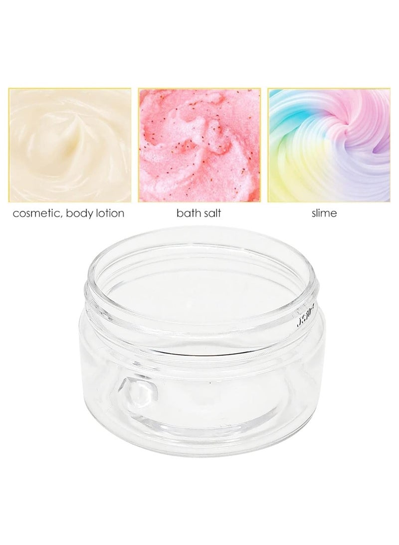 الأقصر مرطبانات بلاستيكية سعة 100 مل بأغطية ألومنيوم مانعة للتسرب | حاويات صغيرة مستديرة لتخزين المطبخ، والصلصات، والسوائل، ومستحضرات التجميل، والكريمات، والمربى، والمخللات، والقهوة، والشاي، والحلويات (عبوة من 6 قطع) - Image 4