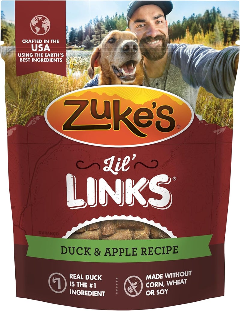 Zuke's Lil' Links Grain Free Dog Treats Duck & Apple Recipe - 6 oz. Bag - Image 1