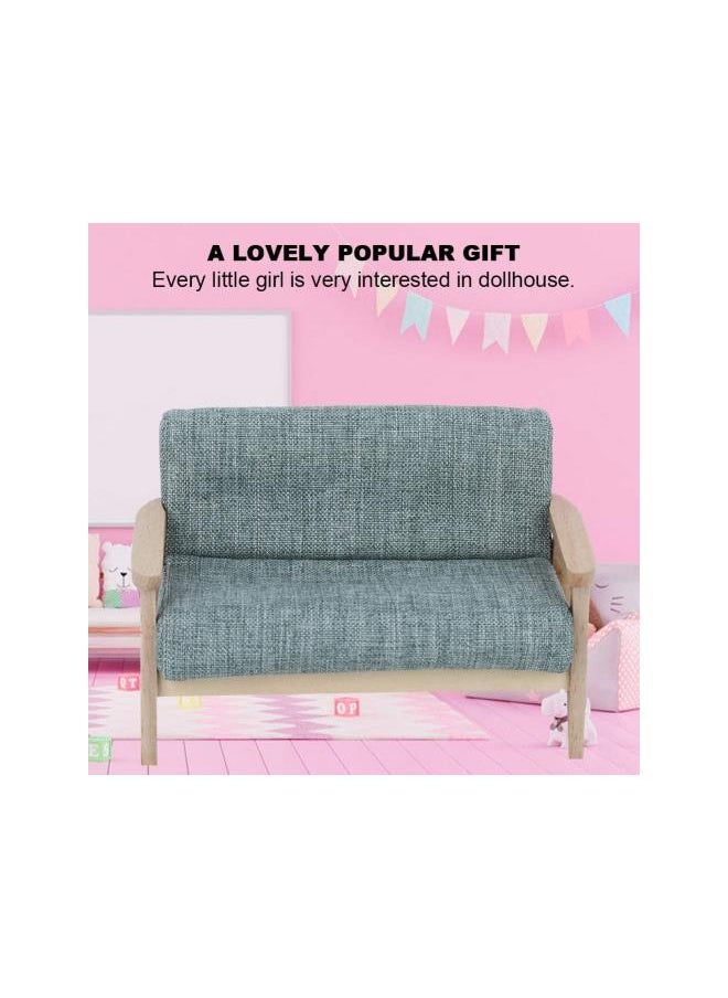 Generic - Dollhouse Accessories, 1:12 Scale Miniatures Dollhouse Furniture for DIY Dollhouse Living Room Mini Toy Wood Chair Sofa for Livingroom Bedroom Simulated Accessory - Image 1