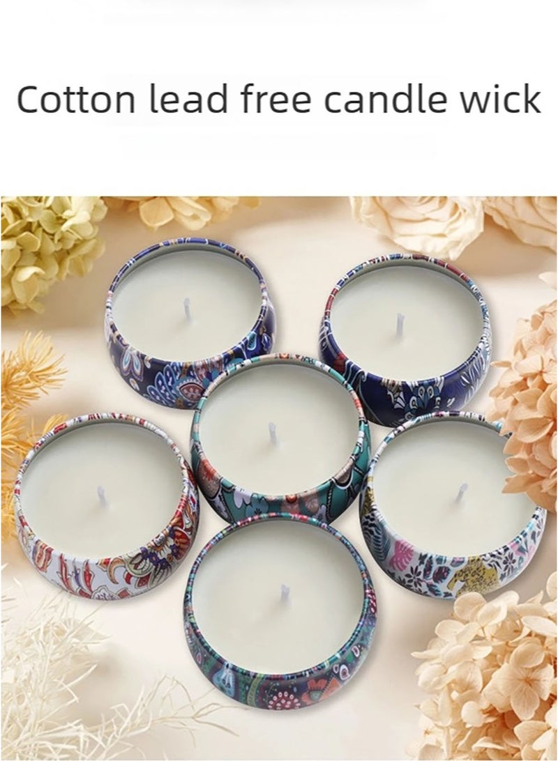ZEPONOVA 6 Pack Scented Candles, Six Different Scents Candles, Floral Scent Candles, Long lasting Strong Fragrance Scented, Gift candle in Iron Box - Image 3