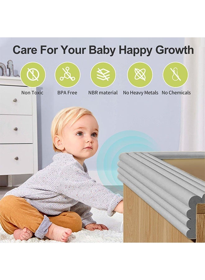 Comysubao 2/4/6 M Foam Safety Strips for Baby Kid, Safety Edge Protection Strip Edge Corner Guards Foam Roll Children Anti Collision Strip Extra Thick Foam Strip for Table Wall Corner with Double Side Tape (Grey) - Image 4