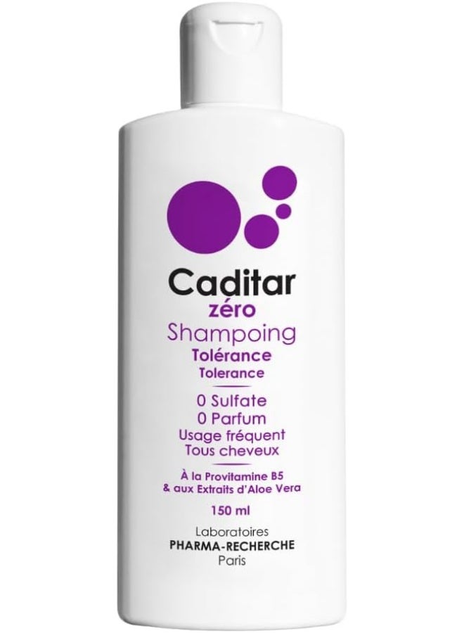 Caditar Zero • Tolerance Shampoo 150 ml• Sulfate and Fragrance Free • Protects Keratin • Softness and hydration - Image 1