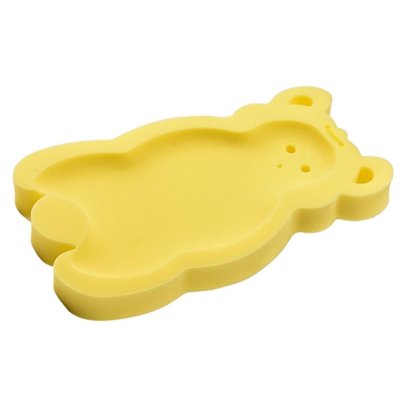 Newborn Bath Sponge Yellow Non-Toxic Quick-Dry - Non-Slip Strong Permeability Baby Bath Mat for Infant Bath Time - Image 2