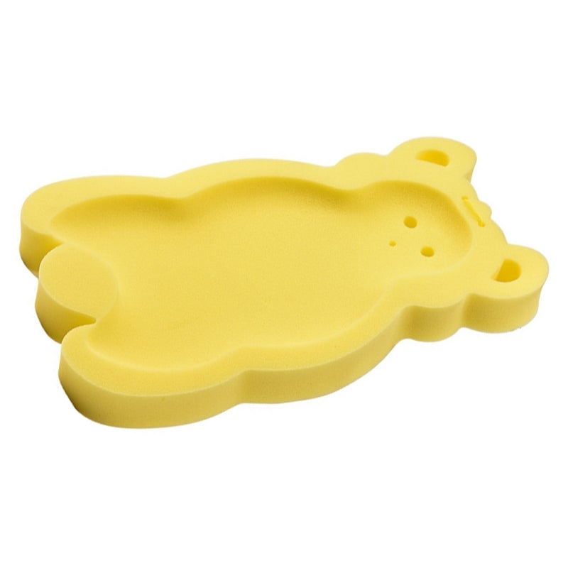 Newborn Bath Sponge Yellow Non-Toxic Quick-Dry - Non-Slip Strong Permeability Baby Bath Mat for Infant Bath Time - Image 1