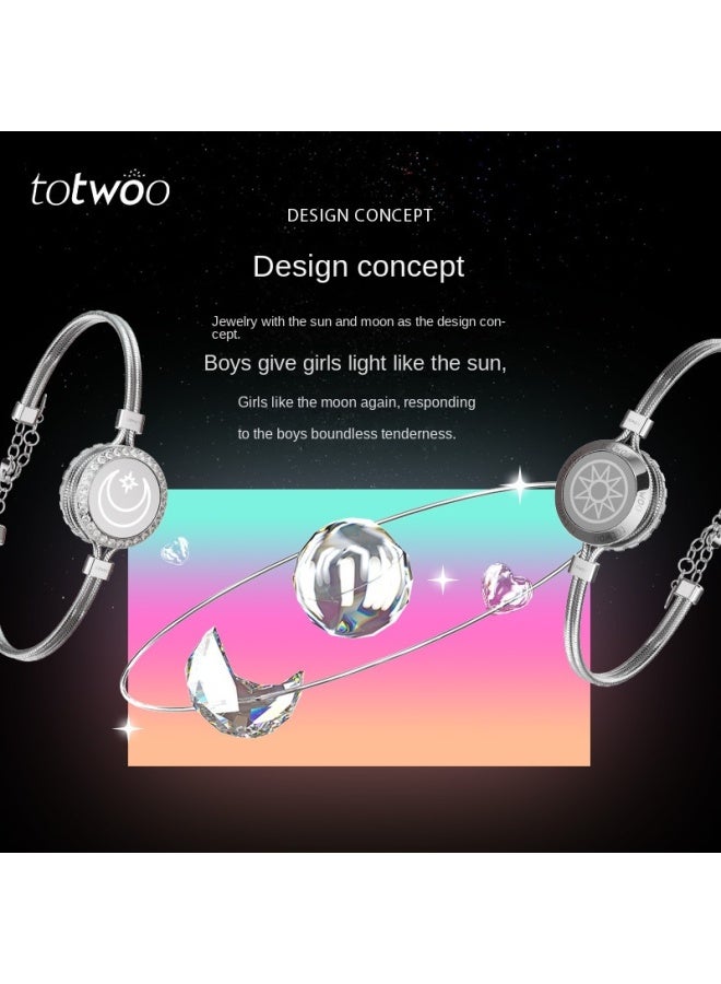 totwoo فهم عميق للحب، العلاقات عن بُعد، تفاعل الأزواج عن بُعد، سوار استشعار، خاتم ذكي، هدية عيد ميلاد - Image 3