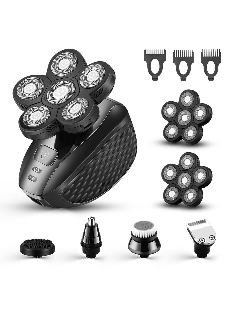 Electric Shaver for Men, 6D 7 in 1 Men Razors Rotary Head Shavers Cordless Bald Rechargeable Face and shaver Waterproof Razor Man Wet Dry Shaving Grooming - Image 1