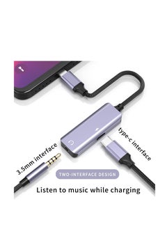 Y&D USB c to 3.5mm Headphone and Charger Adapter,2-in-1 C PD 3.0 Charging Port Aux Audio Jack Fast Dongle Cable Cord Compatible with Samsung Galaxy S22 S21 S20, Google Pixel 4 3 XL  - Image 3