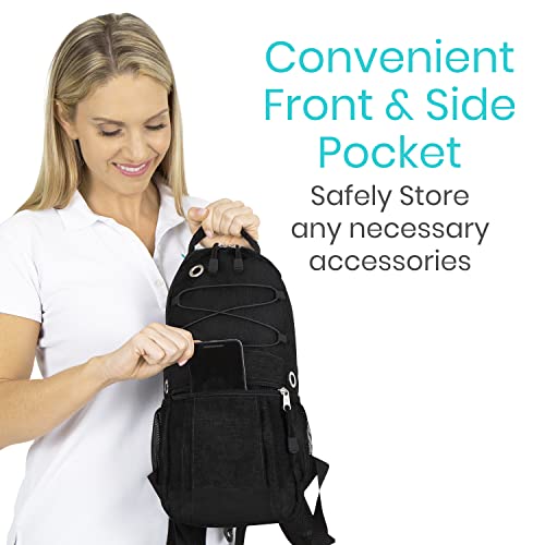 Vive Oxygen Tank Holder Bag - Portable Cylinder Backpack for Wheelchair & Walker - Adjustable Tank Carrying Accessories Bag for Shoulder, Rollator Walker, Scooter, Travel - Fits A, B, C, M2, ML6, M7 - Image 4