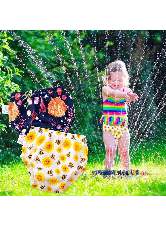 Max Shape Waterproof Rubber Training Underwear for Toddlers, Toddler Plastic Potty Training Underwear Toddler Rubber Swim Diaper Cover Pink 3T - Image 3