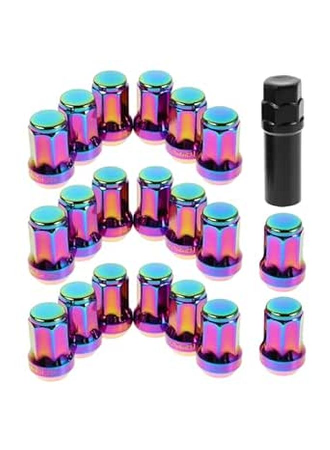 M12 X 1 25 Seven Sided Anti Theft Wheel Lug Nuts Set For Car Tire Hub Caps - Image 1