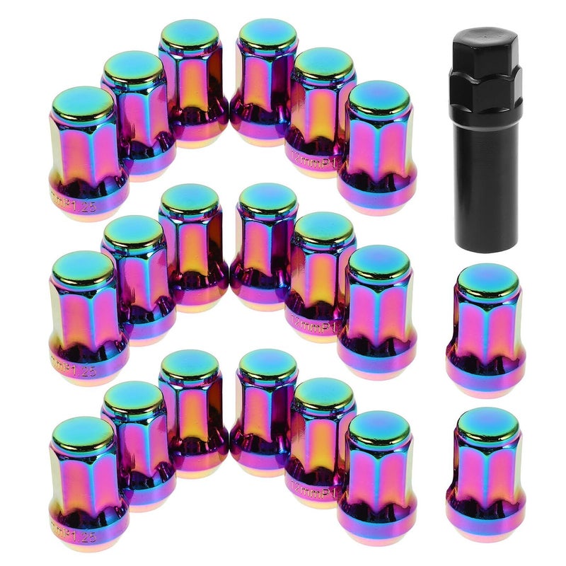 M12 X 1 25 Seven Sided Anti Theft Wheel Lug Nuts Set For Car Tire Hub Caps - Image 2