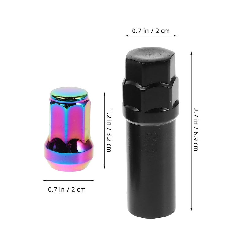 M12 X 1 25 Seven Sided Anti Theft Wheel Lug Nuts Set For Car Tire Hub Caps - Image 3
