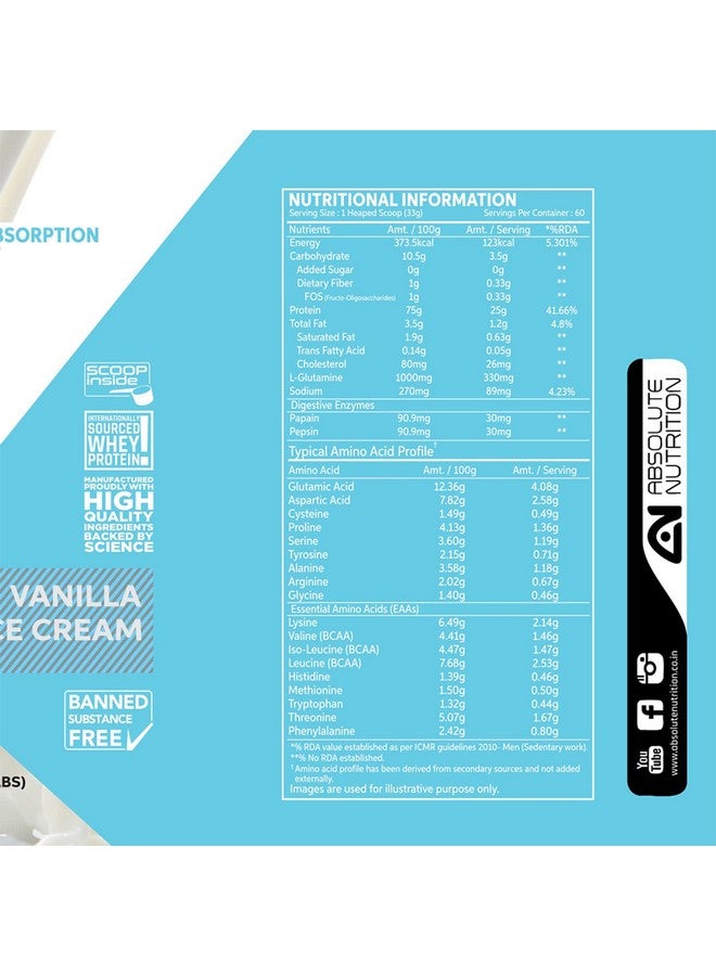 Absolute Nutrition’s Alpha Series Exclusive Whey Protein 2KG (French Vanilla) - Image 4