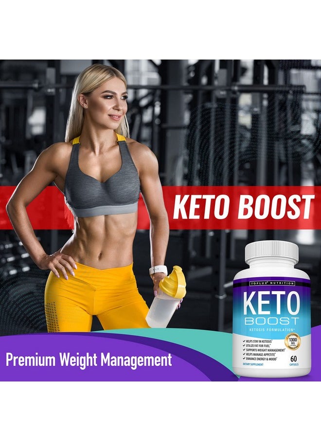 Toplux - Keto Boost Diet Pills Ketosis Supplement Natural Exogenous Keto Formula Support Energy & Focus Advanced Ketones For Ketogenic Diet Keto Diet Pills For Men Women - Image 1