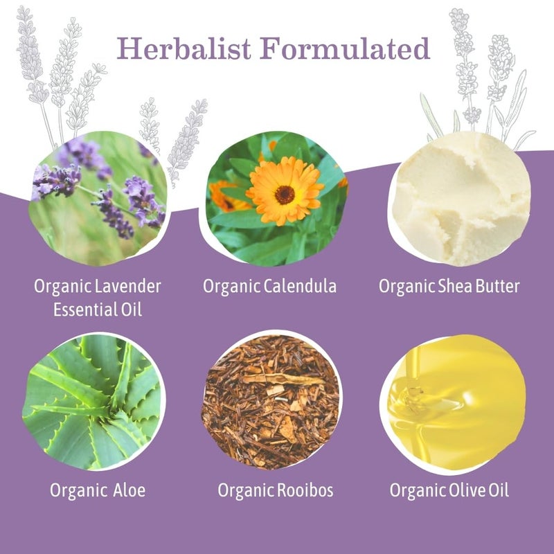 Earth Mama Calming Lavender Baby Lotion for Dry Skin, Calendula Cream for Newborn Skin Care, Organic Moisturizer for Children with Aloe Juice, Rooibos, & Shea Butter, Lavender Lotion, 8 Fl Oz - Image 3