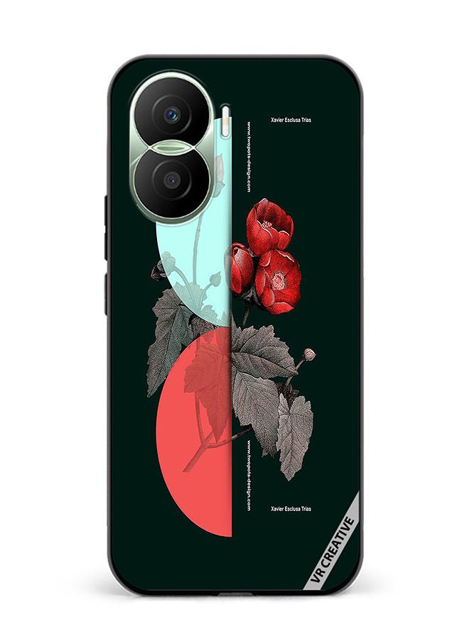 VR CREATIVE Protective Case Cover For Honor Play7T Pro Flower Design  Multicolour - Image 1