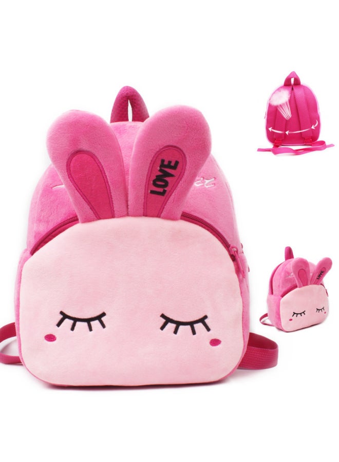 Cute Summer Breathable Kindergarten Small And Middle Class Baby Schoolbag 3-4 Years Old Cartoon Backpack For Boys And Girls-Color:Medium Summer Radish Rabbit-Dimensions:High About 28cm Wide About 23cm Thickness Of About 9cm - Image 4