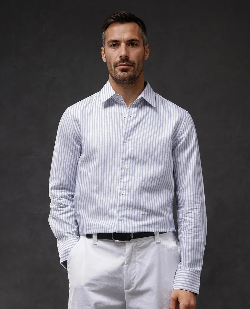 Rare Rabbit Men's Giza Cotton Cuff Link Shirt