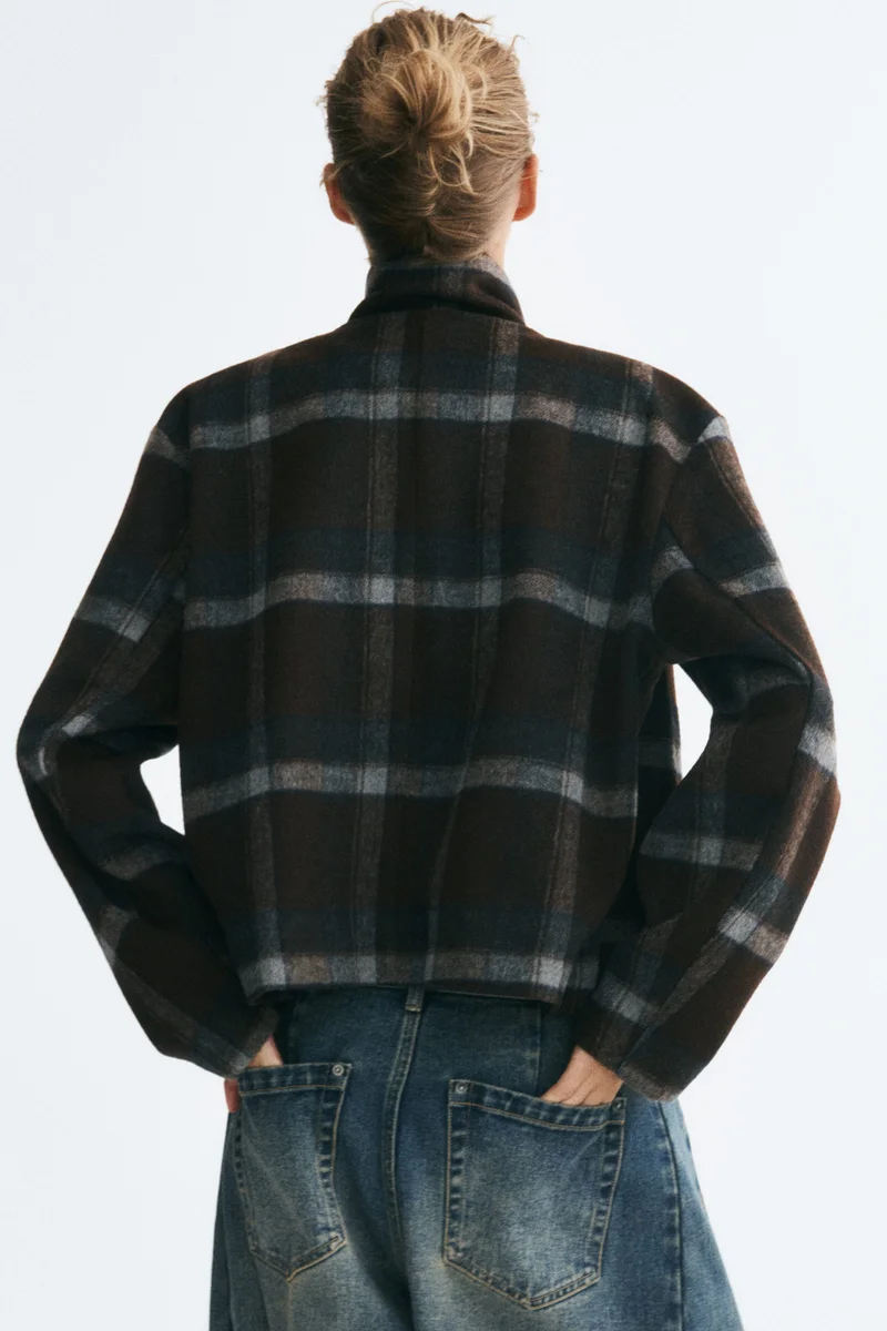 H&M  Felted funnel-collar jacket for Women | Best Price UAE