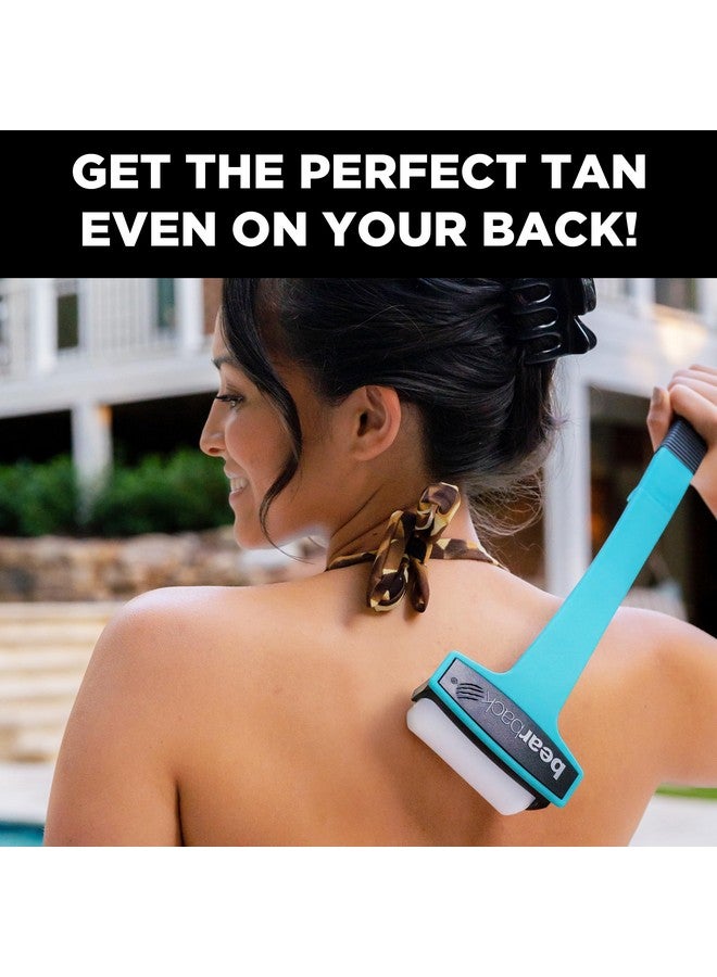 bearback bearback Lotion Applicator for Back & Body - Premium Long Folding Handle with 2 Rollers - Apply Self-Tanner, Lotion, Medication - American Small Business (Teal) - Image 4