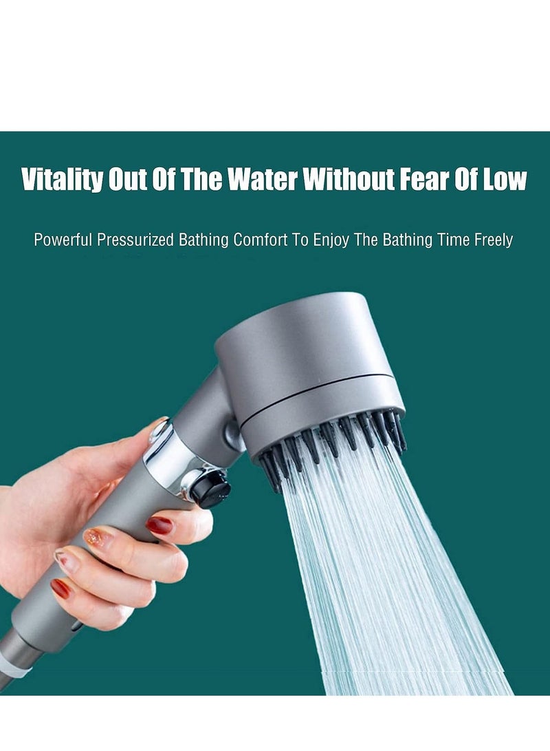 YOMYM Shower Filter Head High Pressure Bathroom Accessories Set to Remove Chlorine and Impurities, Massages Scalp Anti Hair Fall Dry Skin with Shower Hose and Shower Holder (3 Modes) - Image 3