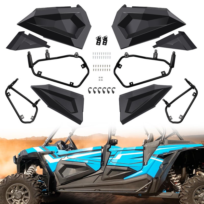 CPOWACE RZR 1000 Lower Doors UTV Half Lower Doors Inserts Panels with Builtin Frame Compatible with Polaris RZR XP 4 1000RZR S4 1000TurboRZR 900 4 Doors 20142023 Accessories Replace 2879942 - Image 3