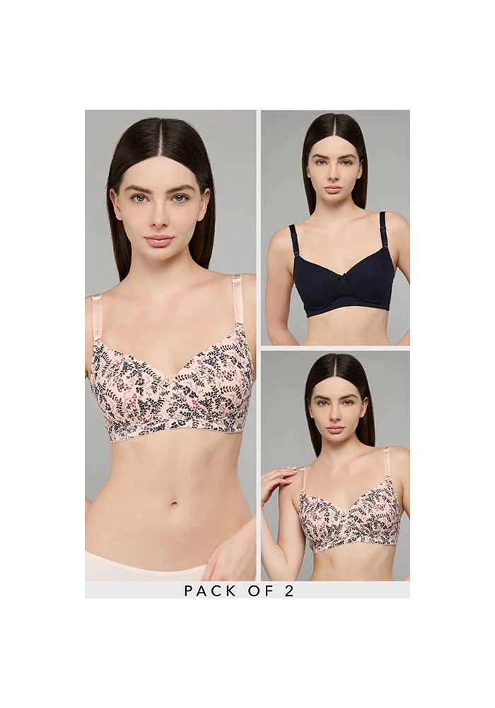 R&b 2 Pack Printed Wireless Bras