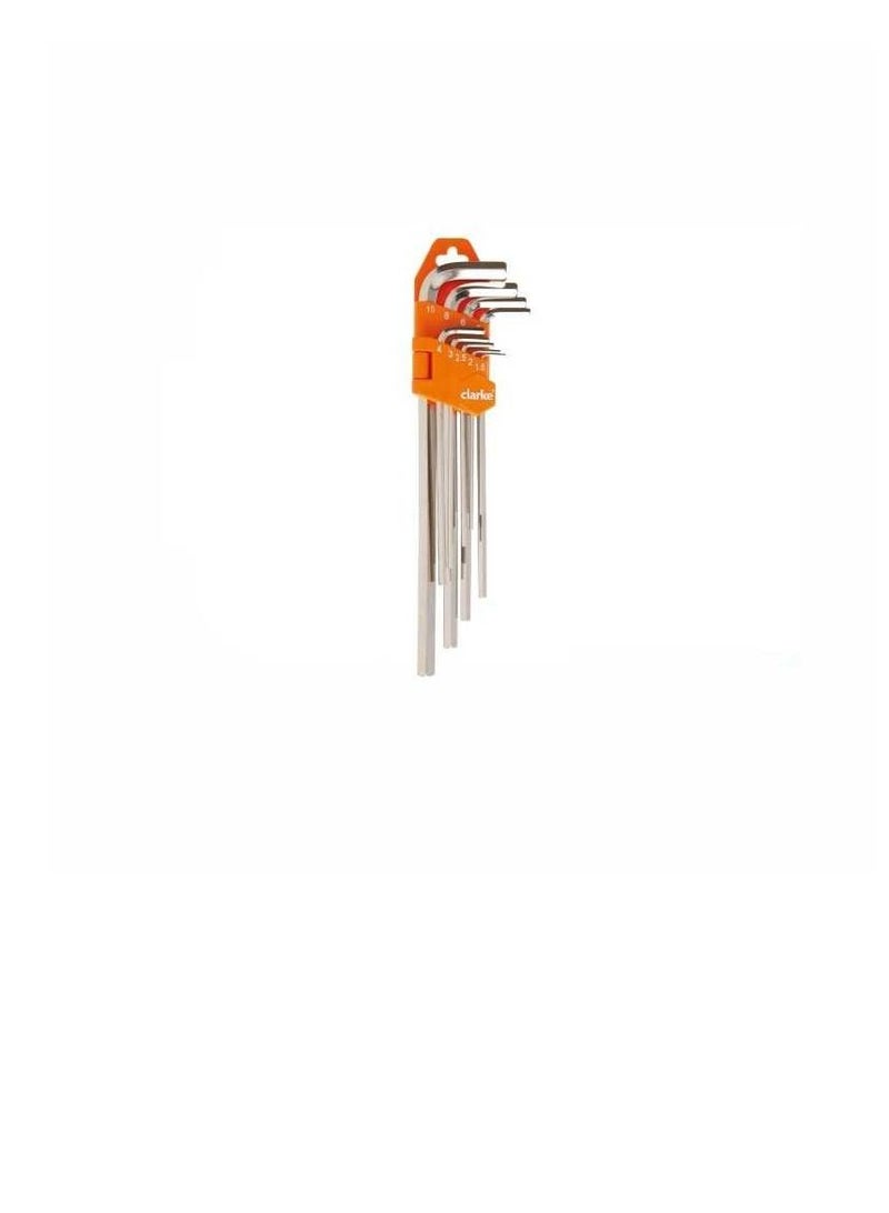 Clarke Clarke Allen Key 9 pcs Set Short, 1/16"- 3/8"  - Image 3