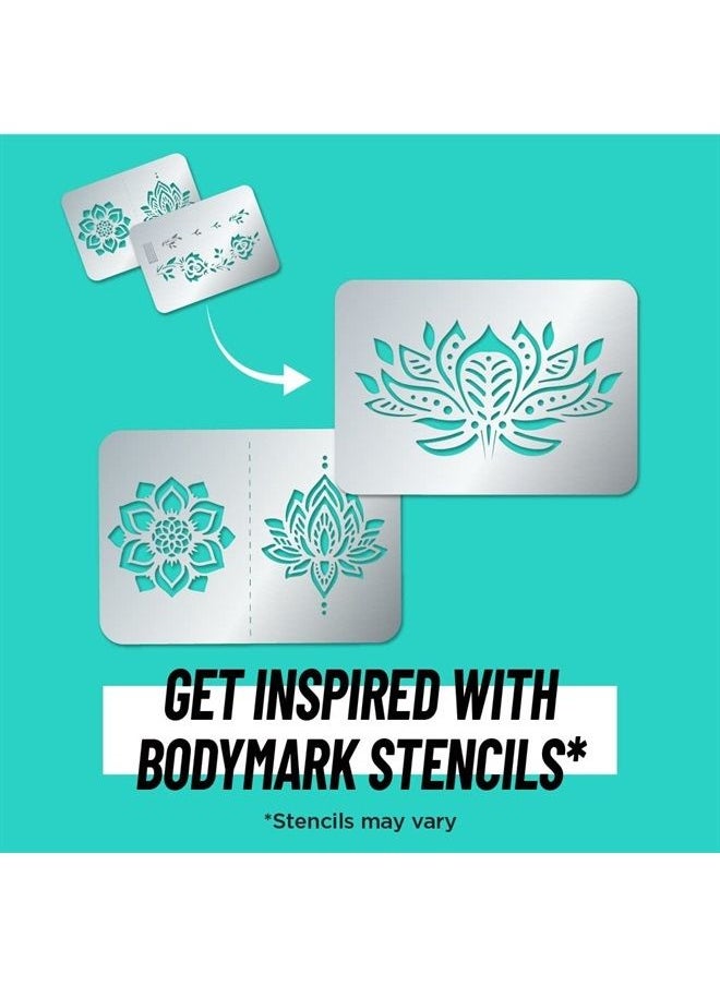 Bic - BodyMark Temporary Tattoo Markers for Skin (MTBP31HN-AST), Henna Vibes, Flexible Brush Tip, 3-Count Pack of Assorted Colors, Skin-Safe*, Cosmetic Quality - Image 1