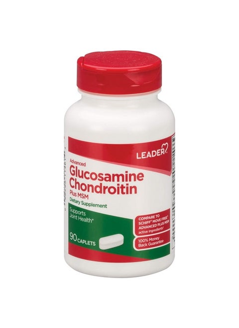 Advanced Glucosamine Chondroitin Plus Msm Dietary Supplement Compare To Schiff Move Free Advanced + Msm Active Ingredient 90 Caplets