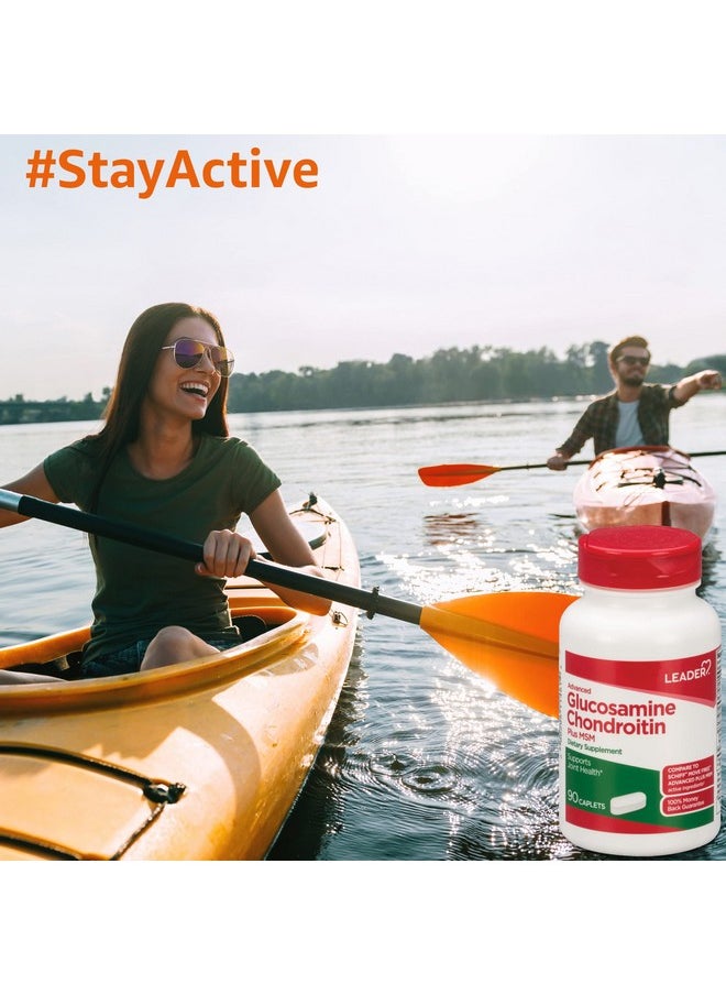 Leader - Advanced Glucosamine Chondroitin Plus Msm Dietary Supplement Compare To Schiff Move Free Advanced + Msm Active Ingredient 90 Caplets - Image 1